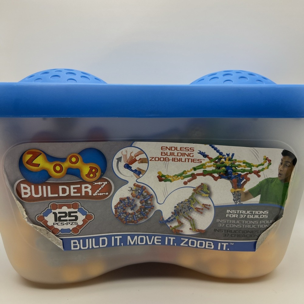 ZOOB BuilderZ Snap-Together Toy Building Set & Storage Box 114 piece set